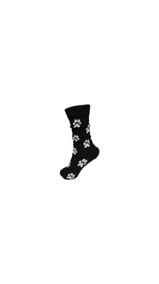 Paw Print Sock (Black & White)